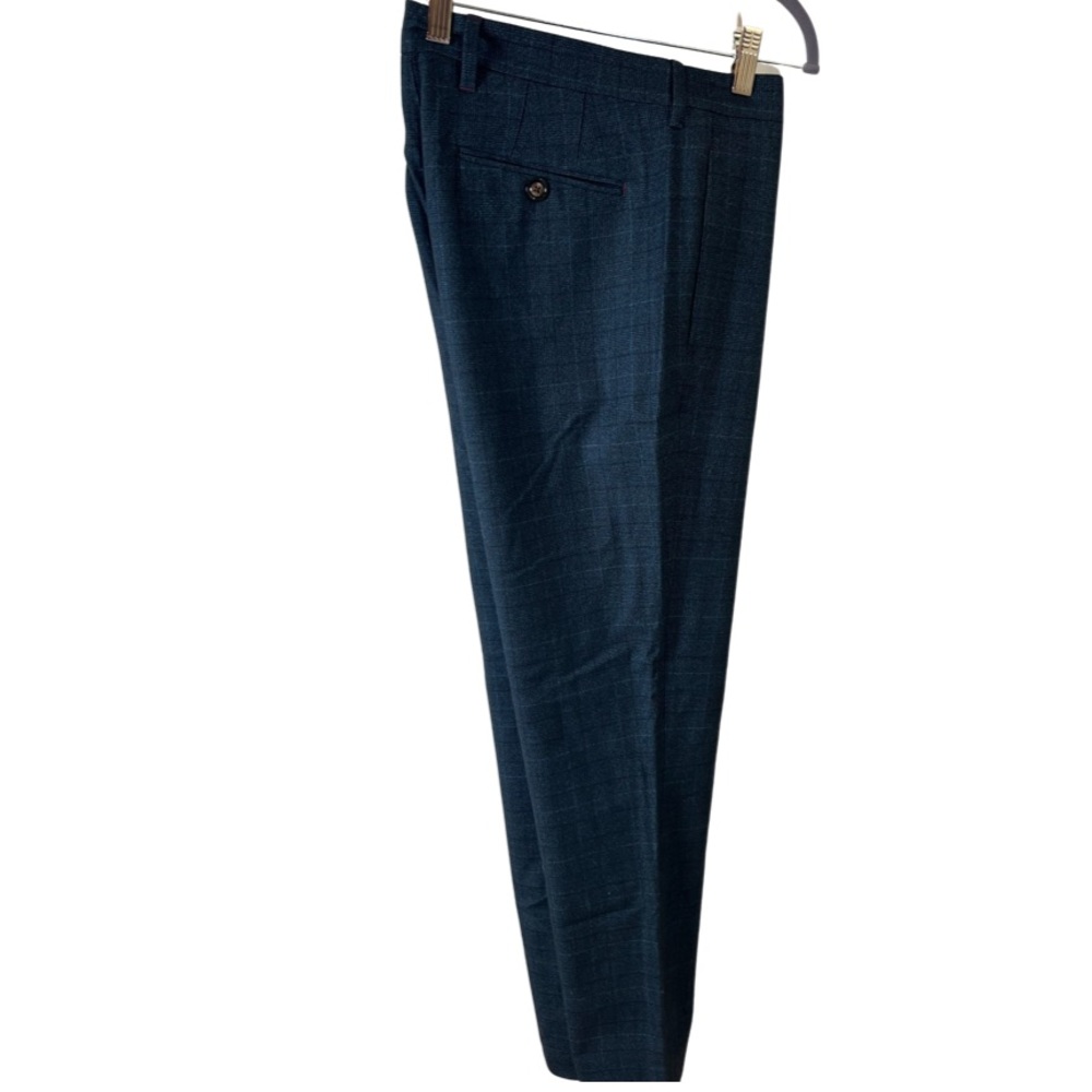 NWT Ted Baker Armtro Slim Fit Checked Trousers Wool Blend Men’s Size: 32